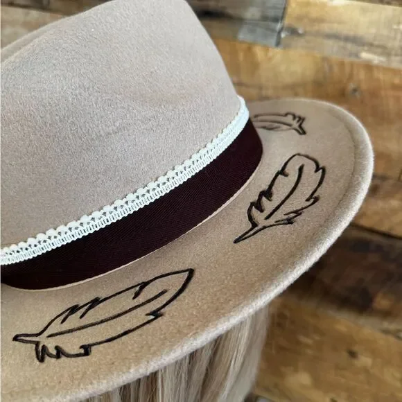 🔥HOMEMADE One-of-a-Kind Handmade Pyrography Hat – Western Chic Vibes 🔥 - Picture 8 of 11